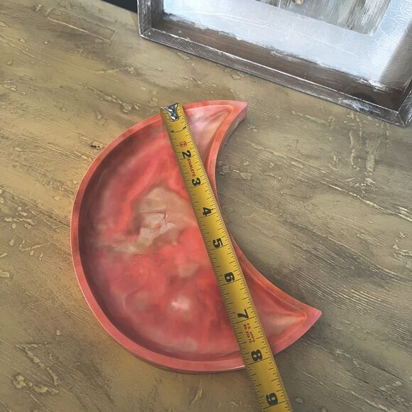 Handcrafted Resin Crescent Moon Tray - Picture 3 of 9